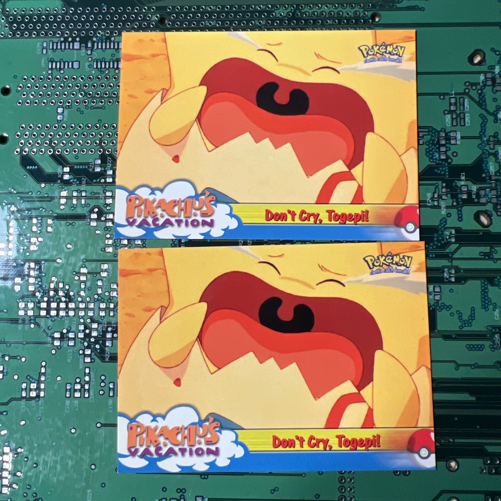 Don't Cry Togepi 43 Topps Pokemon Pikachu’s Vacation Card 1st Print Blue Logo 2