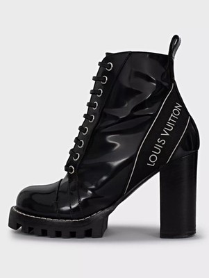 DDP Authentic Louis Vuitton Star Trail Black Leather Boots Size EU 37,5 US 7,5