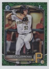 2025 Bowman Draft Chrome Green Grass Refractor 7/99 Easton Carmichael 0rd2