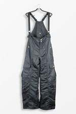 Marithe Francois Girbaud Womens Black Nylon Bib Overalls IT 42 Techwear Italy