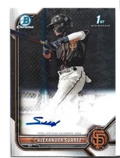 2022 Bowman Chrome Prospect Autographs #CPA-ASR Alexander Suarez Giants Auto
