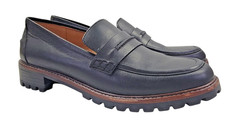 Madewell Shoes Women Sz 8.5 Black Leather Corinne Lug Sole Loafer Chunky Casual