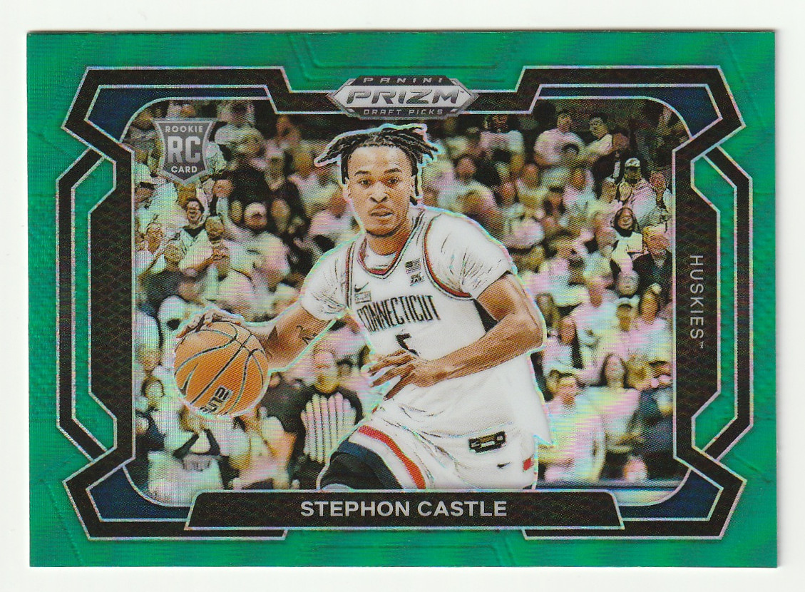 STEPHON CASTLE 2024 PRIZM DRAFT #17 / GREEN PRIZM VARIATION ROOKIE RC / HUSKIES