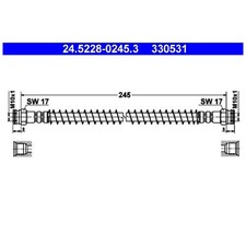 Bremsschlauch hinten rechts für Citroen Xsara N0 N1 N3 N2 | 24550098