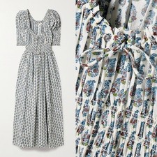 Size Medium NWT Doen Ischia Dress in Sea Salt Paisley Bouquet - HTF
