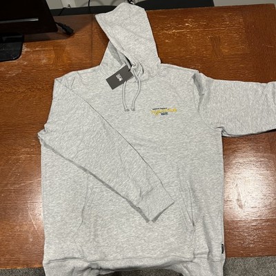 NWT Mountain Hardwear Men s Hoodie Heather Gray Blue And Yellow Logo Size XL
