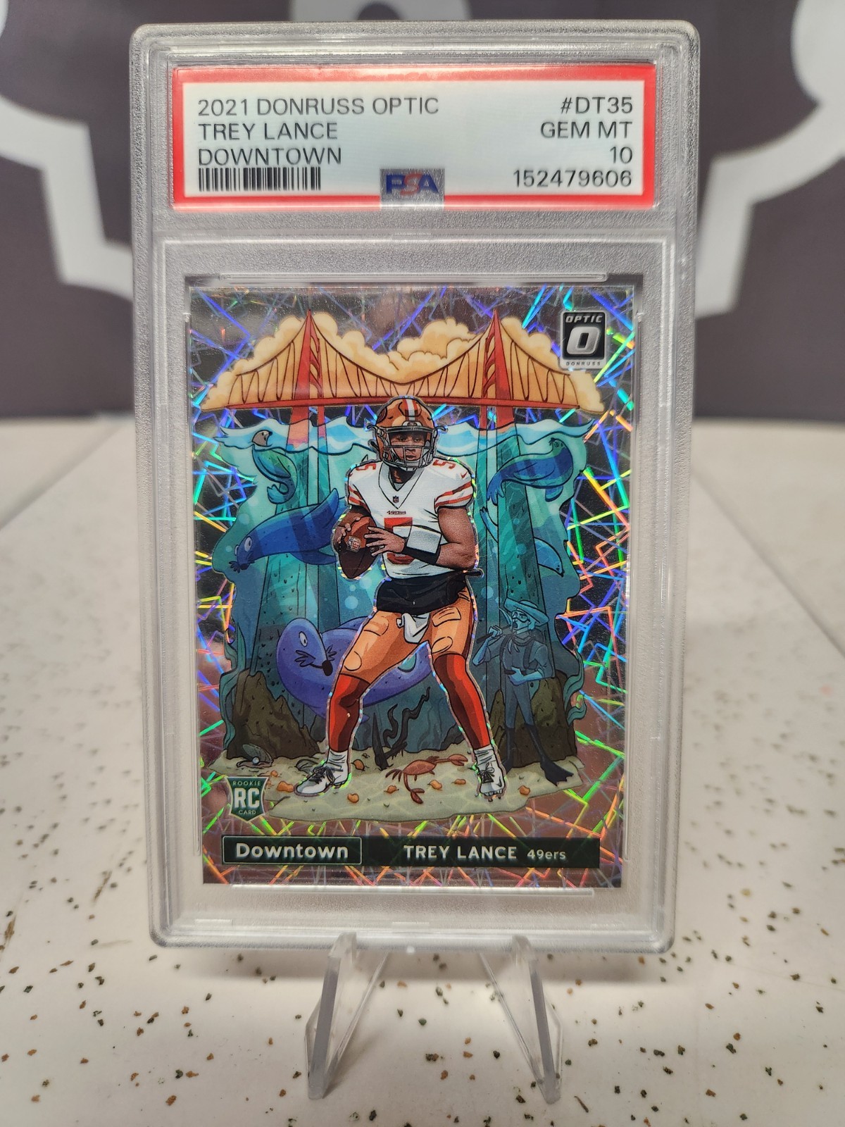 Trey Lance Panini Donruss Optic Downtown #DT35 Base