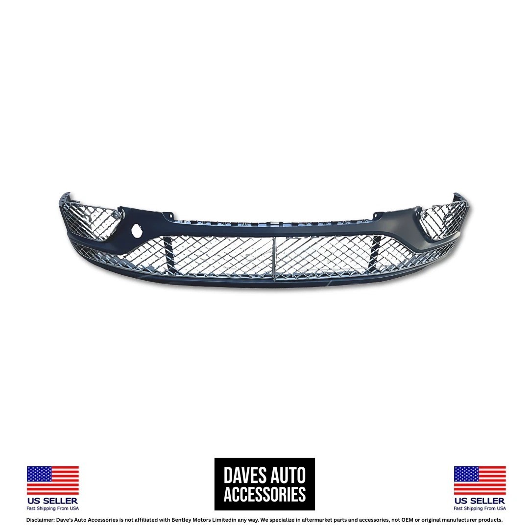 2016–2018 Bentley Continental GT GTC Front Bumper + Chrome Grill Set