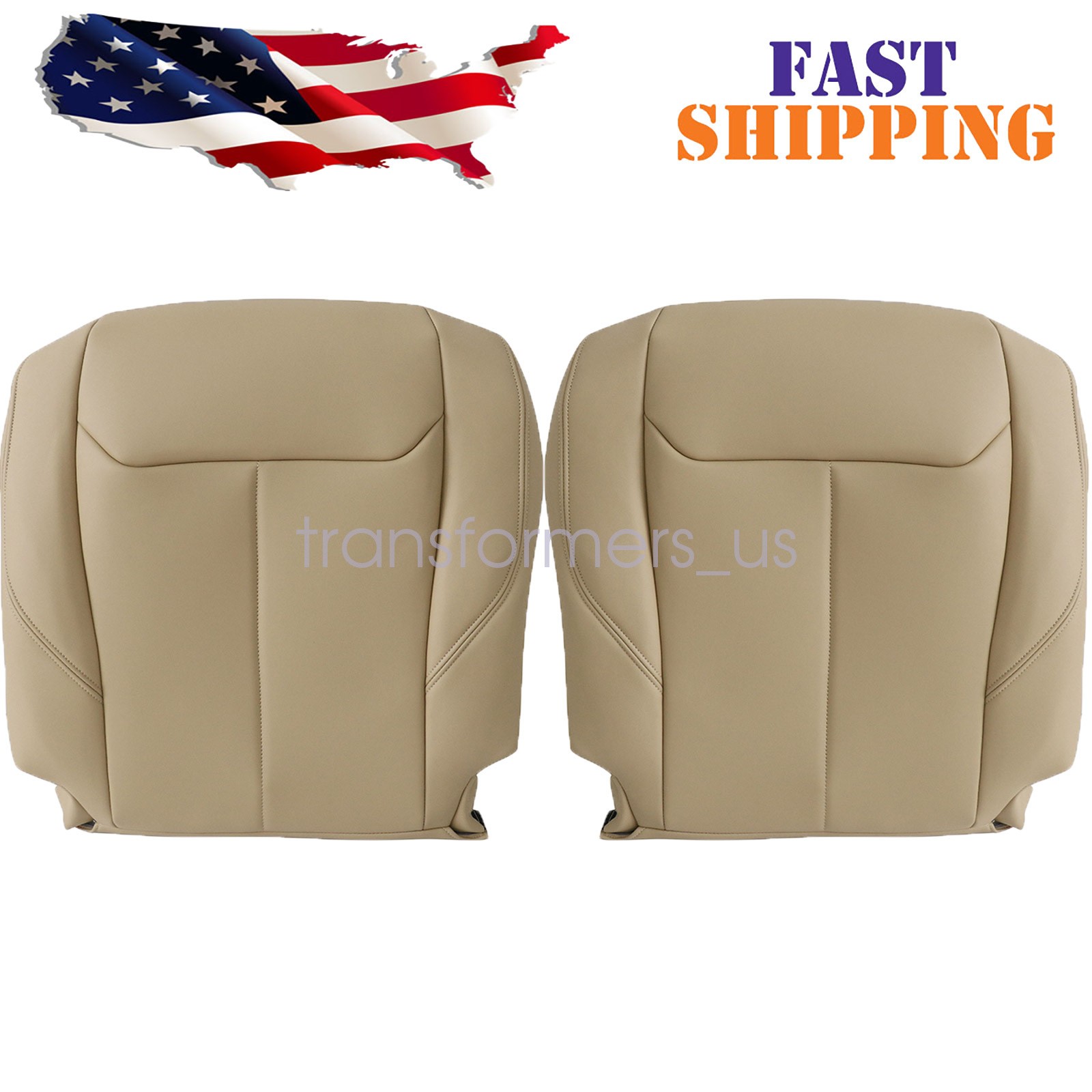 For 2012-2018 BMW F30 328d Driver&Passenger Bottom Replacement Seat Cover Tan