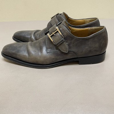 Magnanni Marco Monk Strap Dress Shoes Men 9 M Gray Leather  display picture 2
