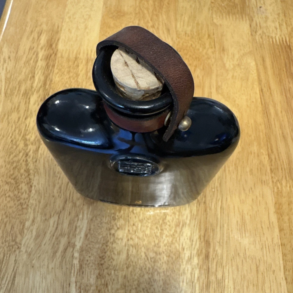 Misc. Goods Co. Black Ceramic Flask Bottle 11oz with Cork Top Made in USA - Image 4 of 4