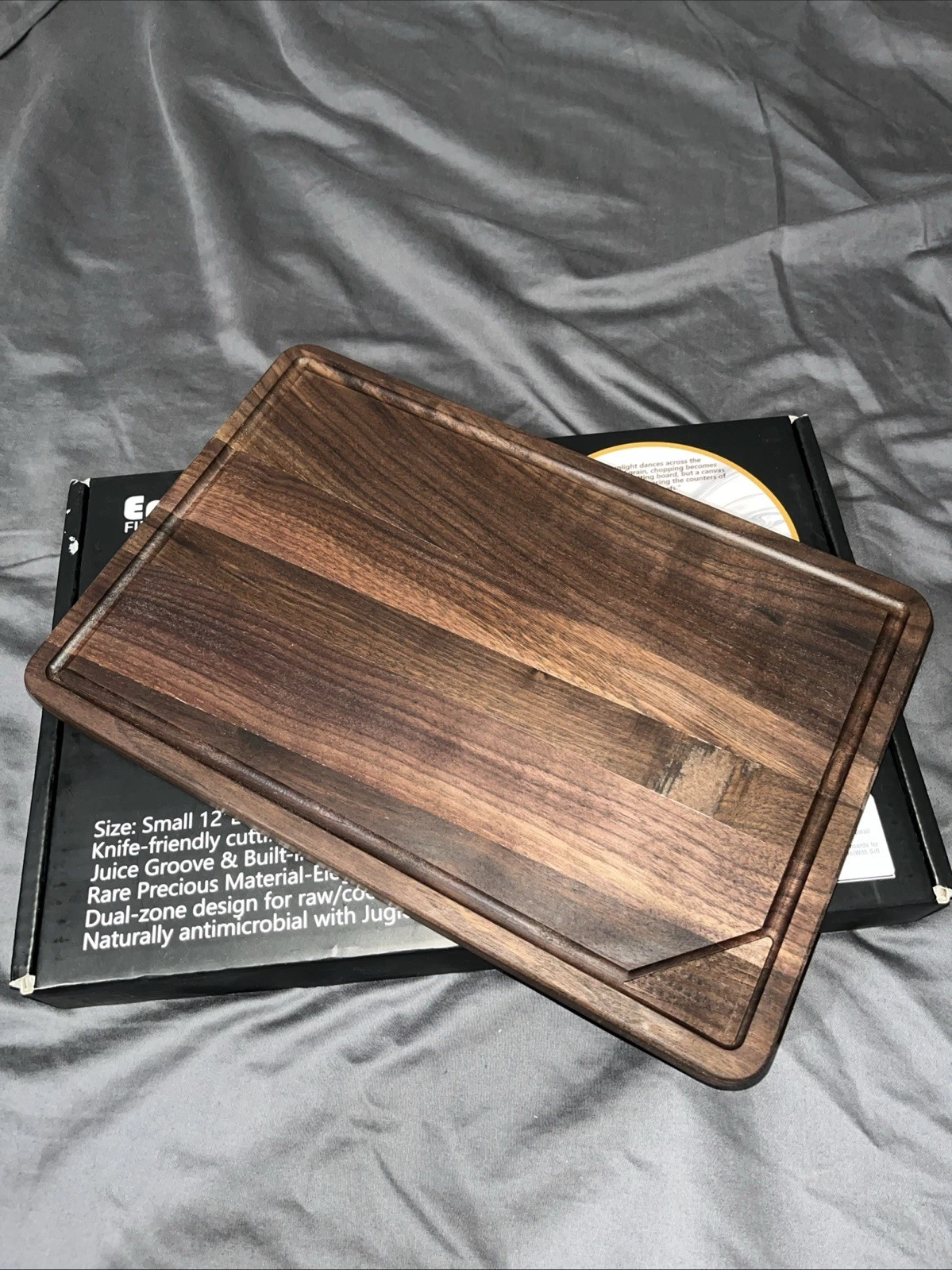 Walnut Cutting Board for Kitchen, Serving Tray, Cheese Charcuterie Board 12 x 8