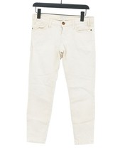 Current/Elliott Women's Jeans W 27 in Cream Cotton with Other, Spandex Skinny