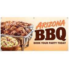 Arizona BBQ Vinyl Banner Pulled Pork Buffet Sign Banquet Hall Reception