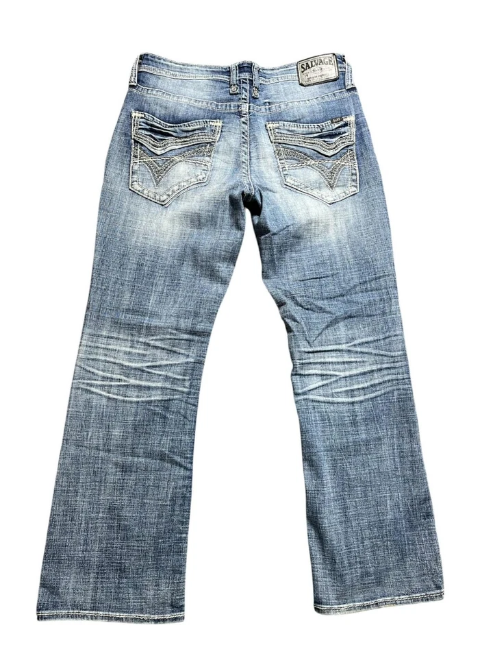 Jeans Salvage Mayhem 33Rx32 regular bootcut stretch - Imagem 4 de 4