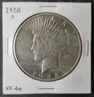1928 S $1 Peace Silver Dollar