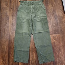 US Army OG-107 Fatigue Pants Trousers 1960s Medium 32x30 Type I Contract 5292 2