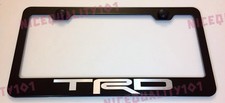 Toyota Trd Stainless Steel Black Finished License Plate Frame Holder