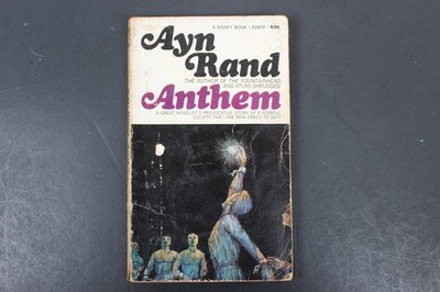 Anthem Ayn Rand 1966 Eleventh Printing Dystopian Science Fiction Signet PB SF