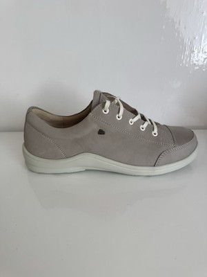 Finn Comfort Damen Halbschuhe Leder Taupe Grau Gr. 41 Neu 