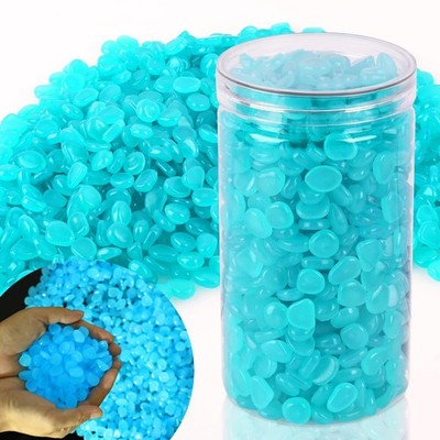 1000pcs Glow in The Dark Rocks Outdoor Decorations Stones Small Luminous Pebb...