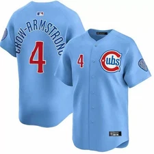 Men's #4 Pete Crow-Armstrong Blue 2024-25 2nd Alternate Limited Stitched Jersey