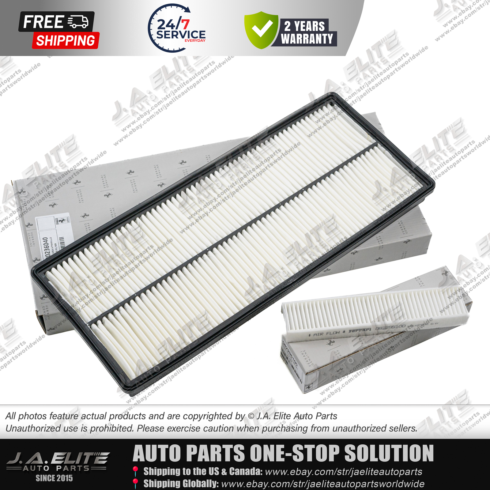 2pcs Ferrari Air Filter & Pollen Filter for Ferrari 458, OEM:236040,82295100