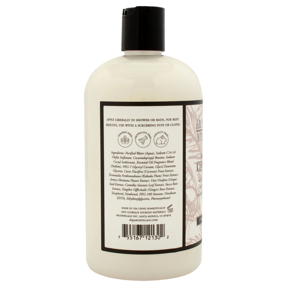 Lavagem Corporal - Coco por Archipelago Botanicals para Unissex - Lavagem Corporal 17 oz - Imagem 3 de 4