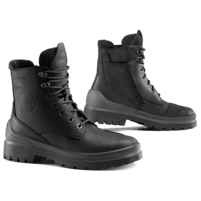 Falco Viky Ladies Urban Full Grain Leather WP Motorcycle Motorbike Boots Black