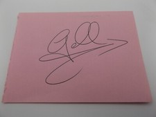 PÁGINA LIBRO AUTÓGRAFO 5" X 3.5" FIRMADA POR GABRIELE TARQUINI - AUTOMOVILISMO