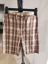 Element TARTAN BOY White Red Black Grey Plaid Boys Cotton Shorts