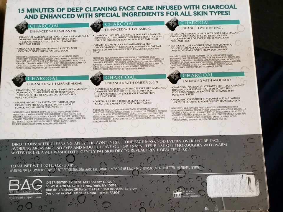 My Beauty Spot Charcoal Facial  Collection Variety 6 Pack - Image 3 of 4