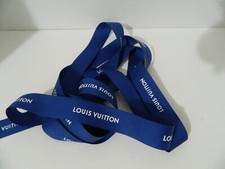 LOUIS VUITTON Blue Gift Ribbon with White Lettering 2 yards