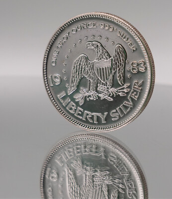 1983 Liberty Bell A-Mark Eagle 1oz 999 FINE PURE Silver art bar