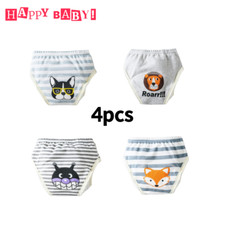 Toilet Training Pants Baby Toddler Potty Training 8 Layer Waterproof Cotton 4pcs
