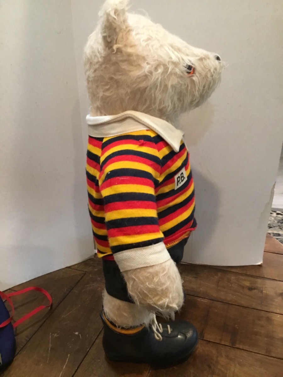 1985 Large Authentic Vintage Paddington Bear Rugby Britain