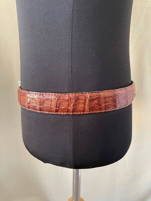 Neiman Marcus Vintage Brown Italian Genuine Crocodile Belt 