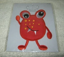 Sew-ology - Iron On Patch - Orange Monster  - Large Size  - New