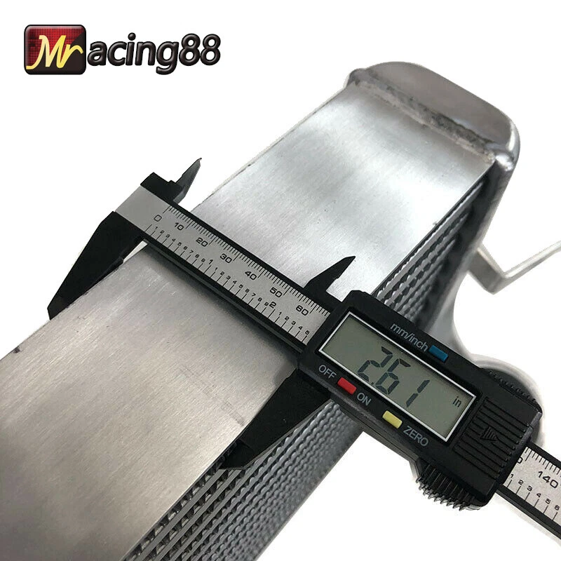 Intercooler de barra y placa de aluminio pulido de montaje frontal para 93-97 Mazda RX-7 1,3 L Foto 4 de 4