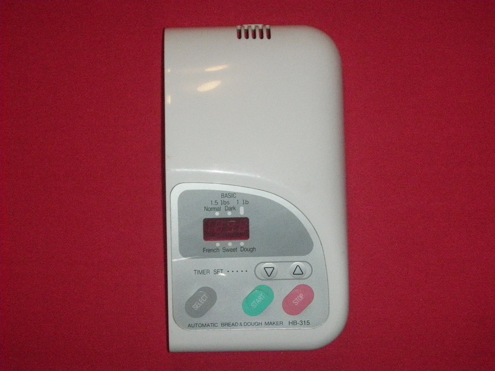 Mister Loaf Bread Maker Machine Control Panel for Model HB-315