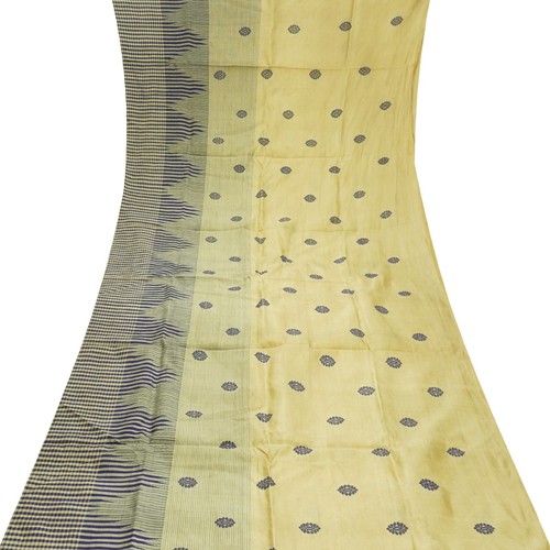 Marron Vintage Saris 100% Pure Soie Tissé Main Brodé Sari 4.6m