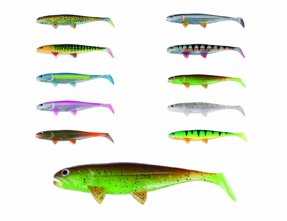 Jackson The Fish, Gummiköder, Shad, 10 cm-4er Pack oder 12,5 cm-3er Pack
