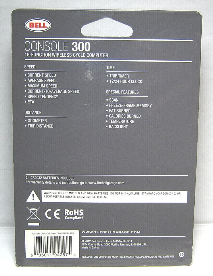 BELL CONSOLE 300 DIGITAL 16 FUNCTION WIRELESS CYCLE COMPUTER 7015634 - BRAND NEW - Image 4 of 4