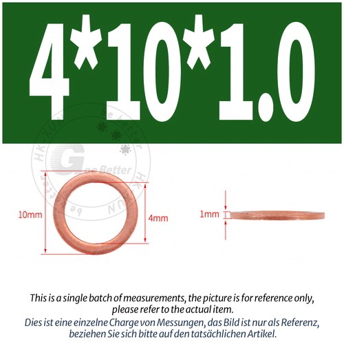 Copper Sealing Washers Metric - M3 M4 M5 M6 M8 M10 M12 - M60 Sump Plug Washer - Picture 14 of 130