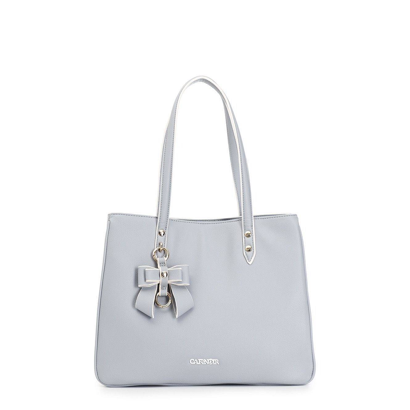 Cafe' Noir Shopping Con Charm Fiocco Azzurro - Borse Donna Borse A Spalla