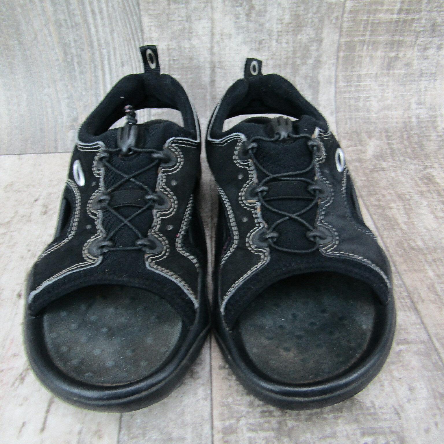 Vintage Men's Oakley Smoke Black Sandals Slides size 5 RARE | eBay