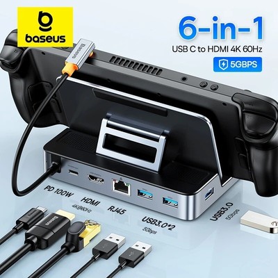 USB C Dockingstation - 4K@60Hz HDMI, RJ45 Gigabit, PD 100W, USB 3.0 Hub