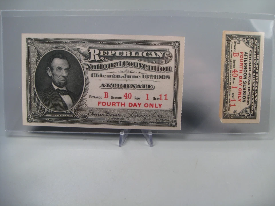 Vintage 1908 Républicain National Convention ( Taft ) 4th Jour Rechange June10, - Photo 2/4