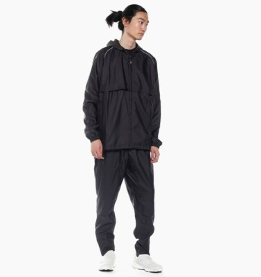 Puma Stampd black windbreaker fishtail jacket coat size S Small 