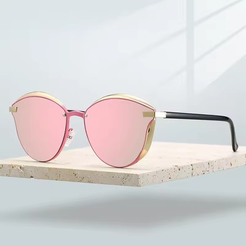 Vintage Retro Polarized Sunglasses Women's Cat Eye Ladies Large Mirrored UV400 - Picture 16 of 32